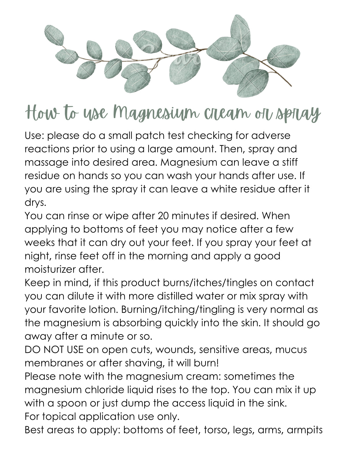 Magnesium Cream-3 ounces